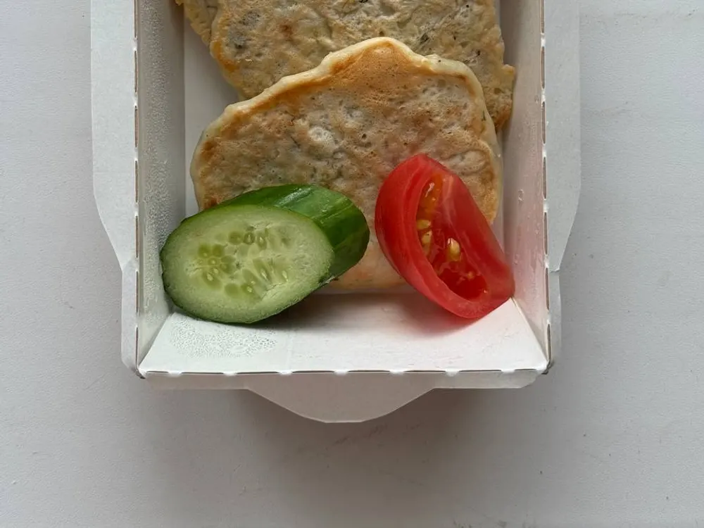 Драники с курицей и яйцом